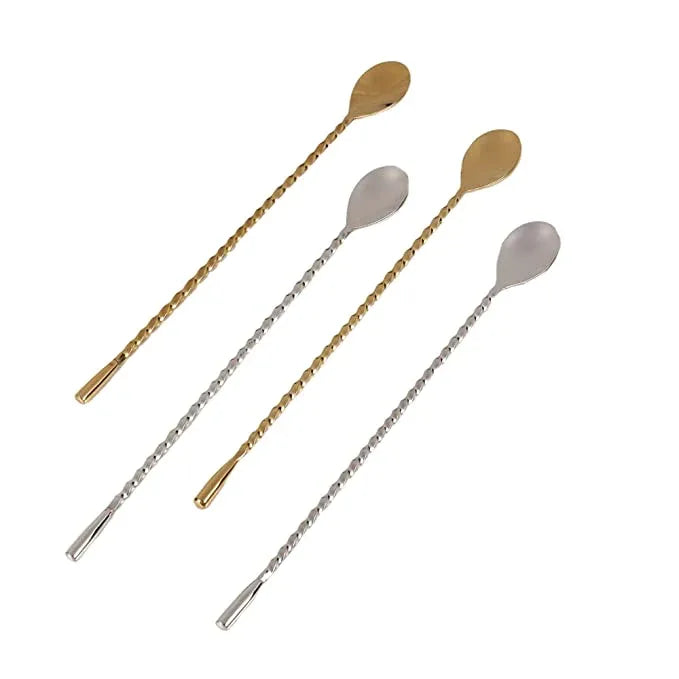 Gold Nickel Stainless Steel Bar Spoon - NikkisPride
