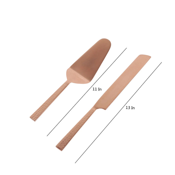 Marble Cake Knife and Server Rose Gold - NikkisPride