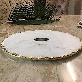 White & Gold Marble Serving & Décor Platter - NikkisPride