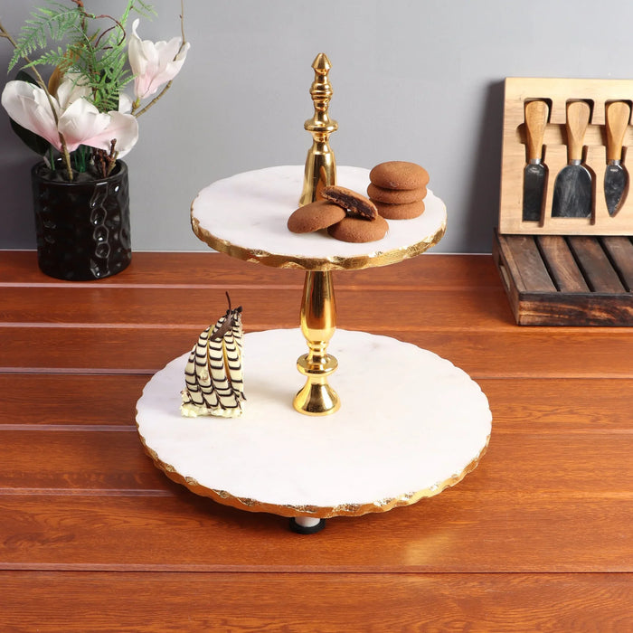 Marble 2-Tier Cake Stand - NikkisPride