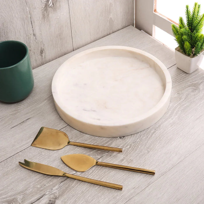 Metal Cheese Knife Set with Gold Finish – 3 Pieces - NikkisPride