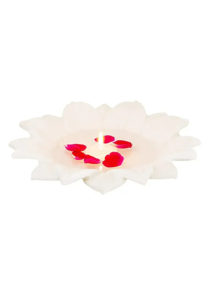 Marble Floral Float Bowl Size 9 inch - NikkisPride