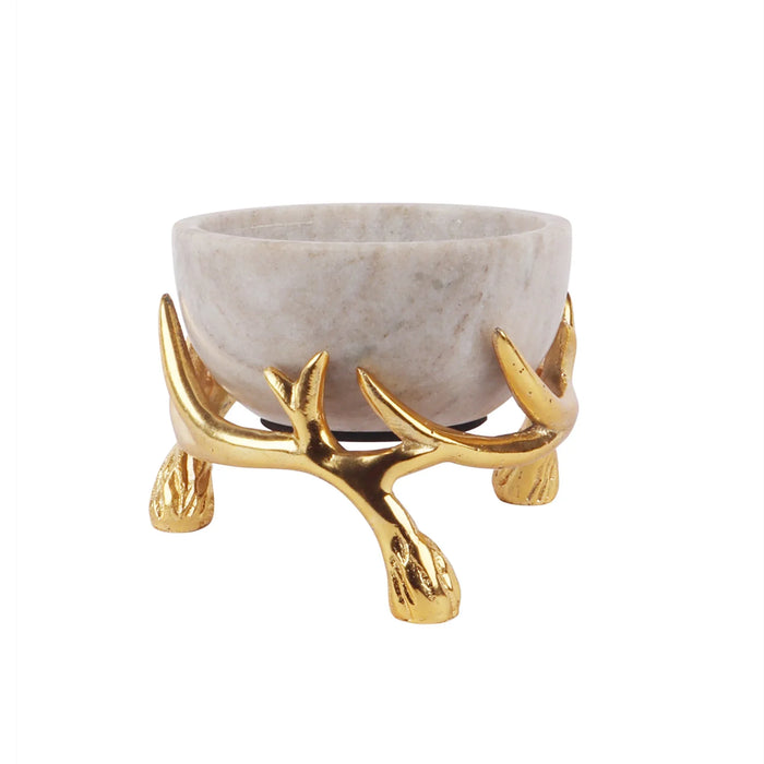 Beige Marble Bowl – Multi-Purpose Serveware for Pasta, Fruits & More with altler stand - NikkisPride