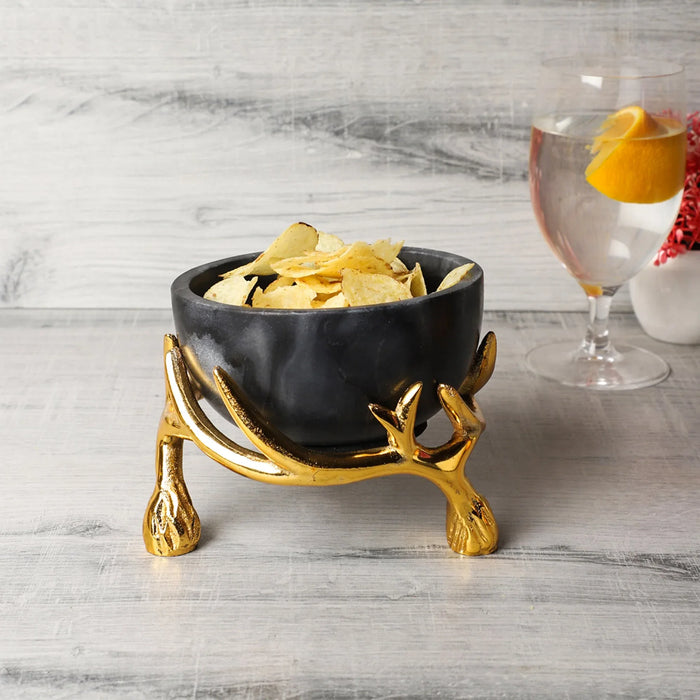 Green Marble Bowl – Multi-Purpose Serveware for Pasta, Fruits & More with altler with altler stand - NikkisPride