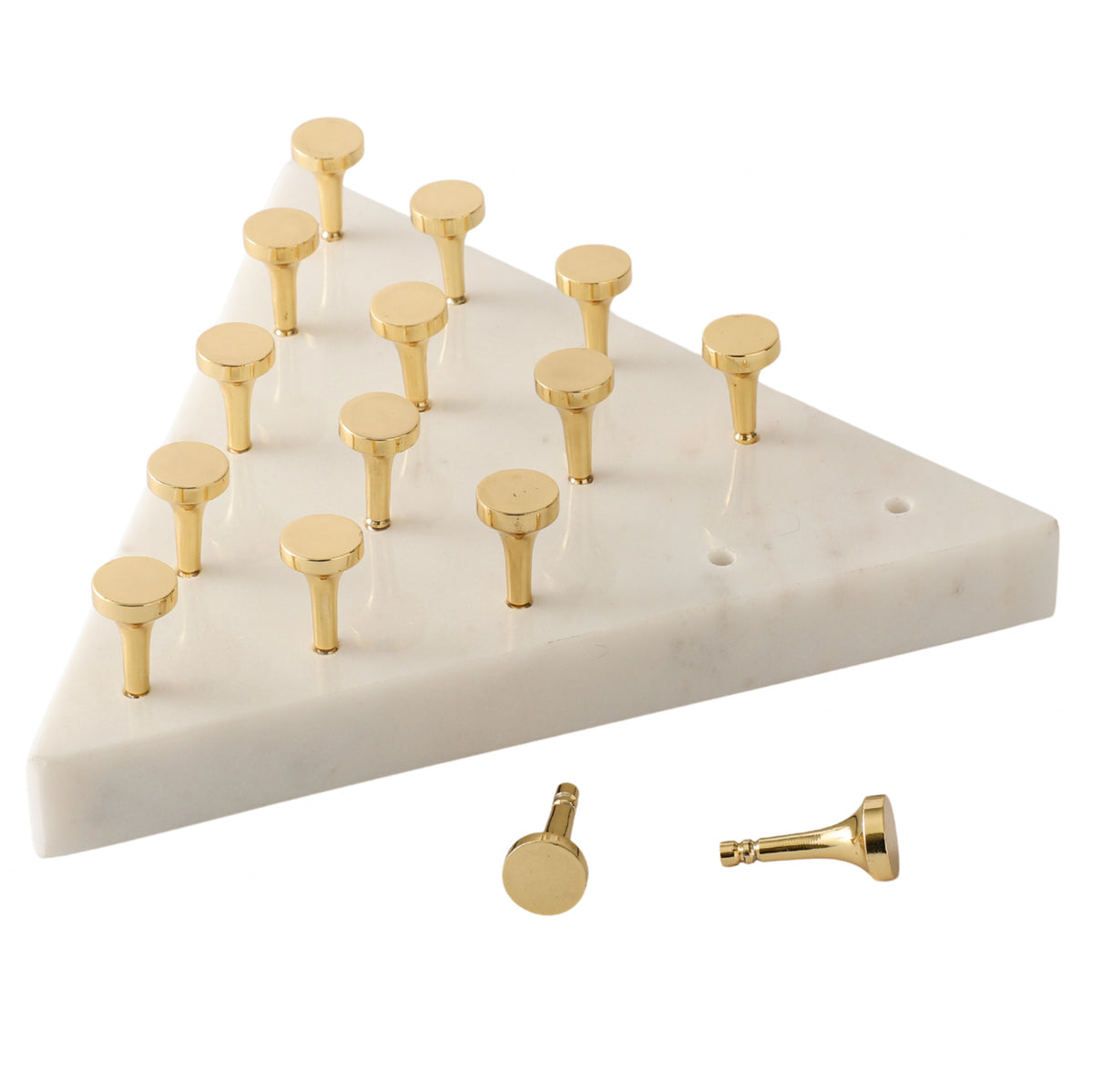 Vintage Marble Solitaire Game with Brass Pegs – NikkisPride