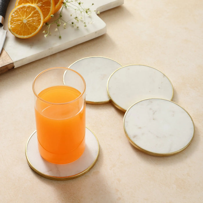 Marble Coaster With Metal Ring - NikkisPride