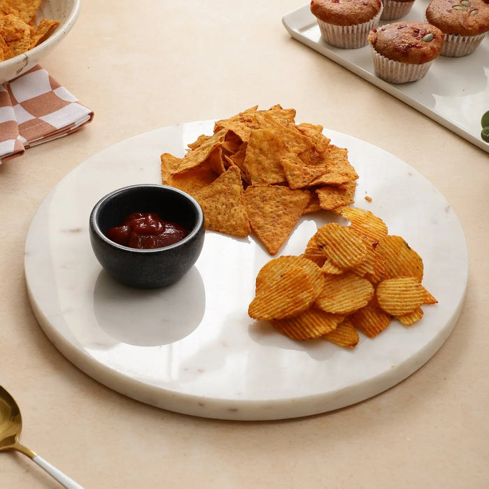 White black Marble Chip and Dip tray - NikkisPride