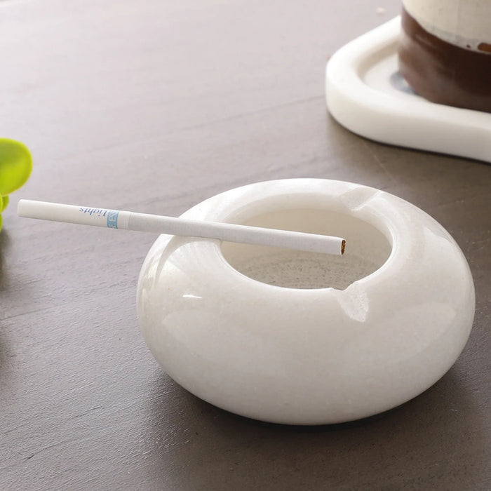 White Marble Ash Tray - NikkisPride