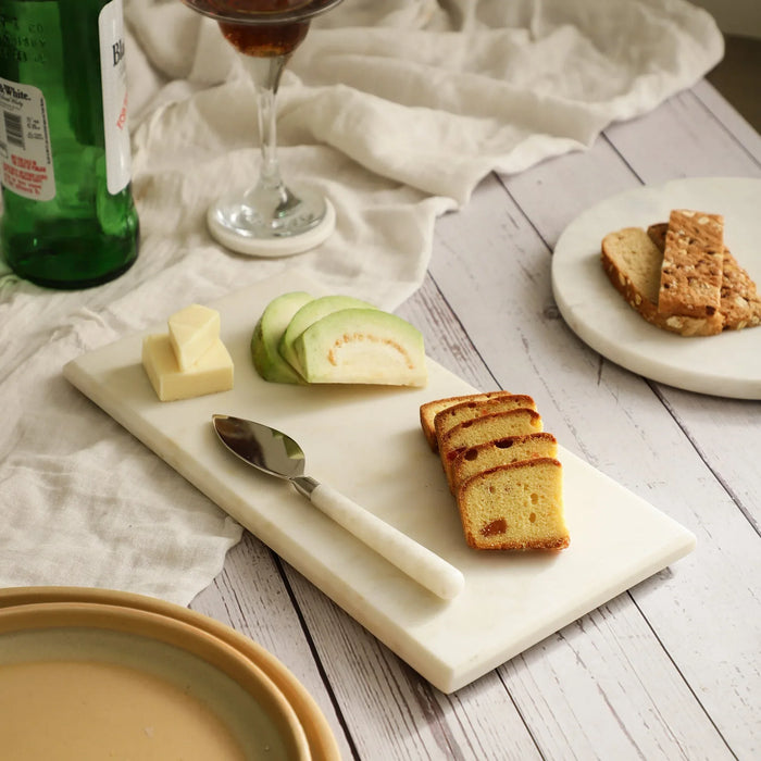 Marble Cheese Platter with Spreader – Elegant & Multi-Purpose Serveware - NikkisPride