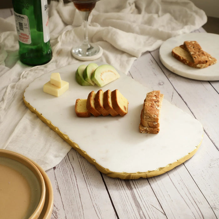 Elegant Marble Oval Cheese Platter – Timeless Serveware for Any Occasion - NikkisPride