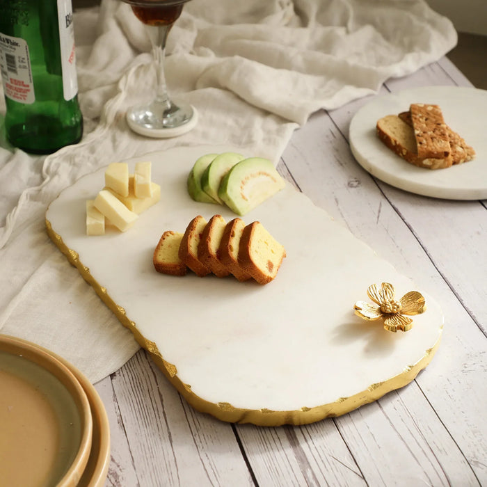 Elegant Marble Cheese Platter – Timeless Serveware for Any Occasion - NikkisPride