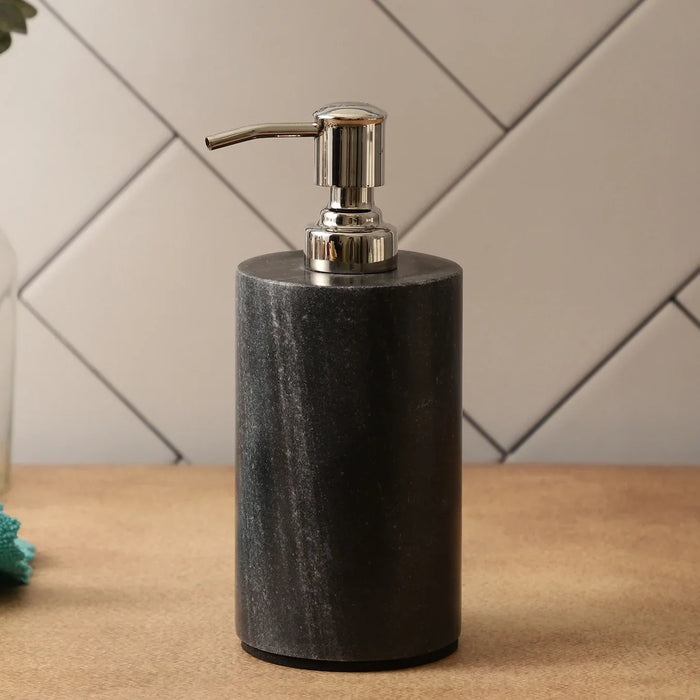 Black Marble Liquid Soap Dispenser with Premium Stainless Steel Pump - NikkisPride