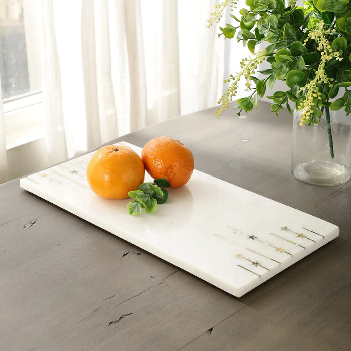 Marble Platter with Mother of Pearl Inlay - NikkisPride