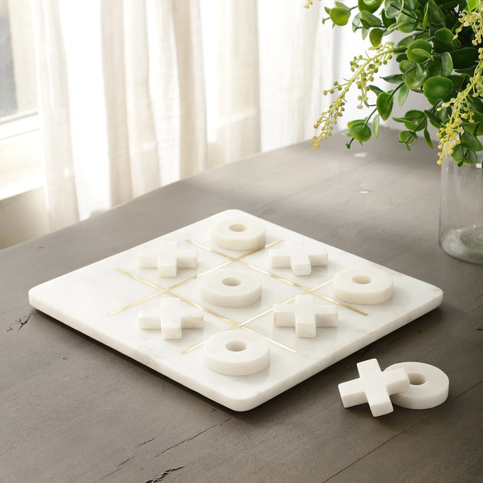 Marble Tic Tac Toe Game Board - NikkisPride