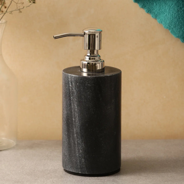 Black Marble Liquid Soap Dispenser with Premium Stainless Steel Pump - NikkisPride