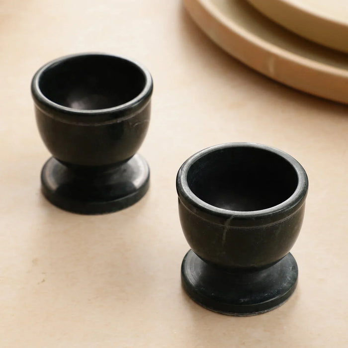 Black Marble Egg Keeper Set of 2 - NikkisPride