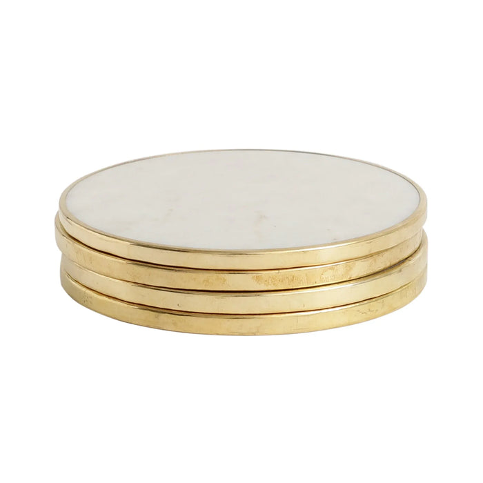 Marble Coaster With Metal Ring - NikkisPride