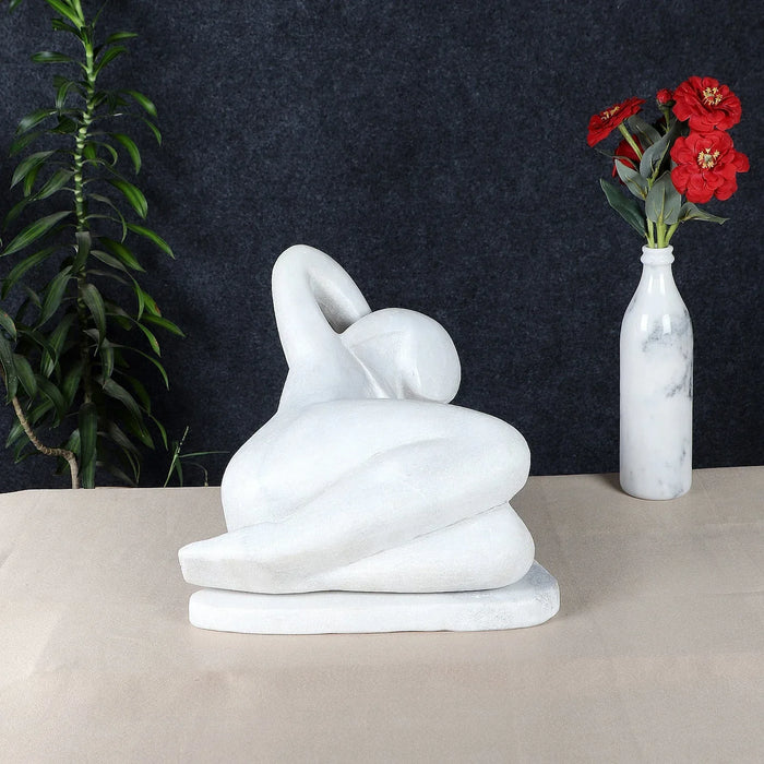 Modern White Marble Sculpture - NikkisPride