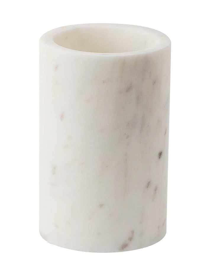 White Marble Toothbrush Holder with Minimal Design - NikkisPride