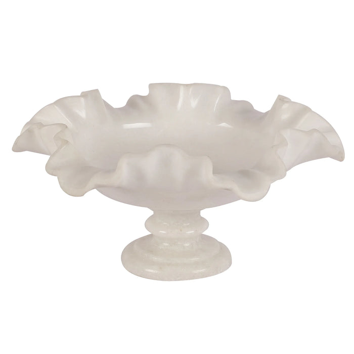 Handmade Flower-Shaped Marble Uruli Bowl - NikkisPride