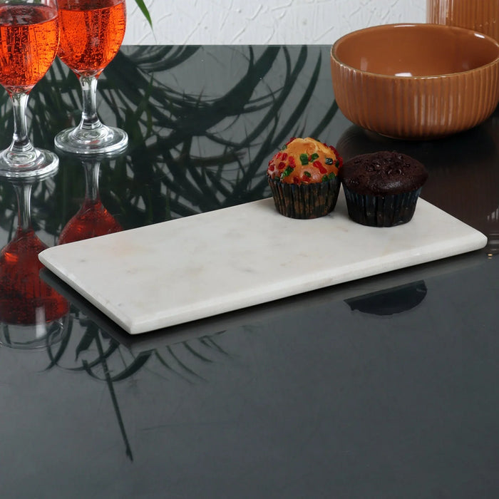 White Marble platter Rectangular - NikkisPride