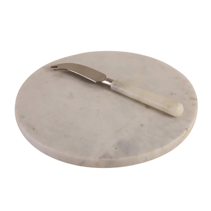 Marble Cheese Platter – Elegant Serveware with Spreader - NikkisPride