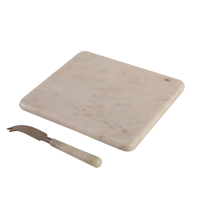 Gourmet Marble Cheese Platter with Spreader – Elegant & Multi-Purpose Serveware - NikkisPride