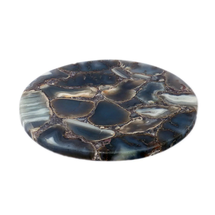 Handmade Brown Agate Platter Tray Cheese Board Table Top - NikkisPride