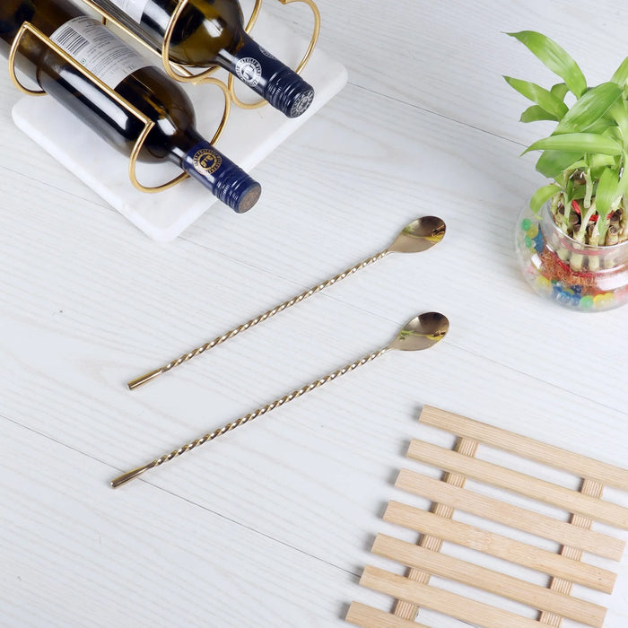 Stainless Gold Steel Bar Spoon - NikkisPride