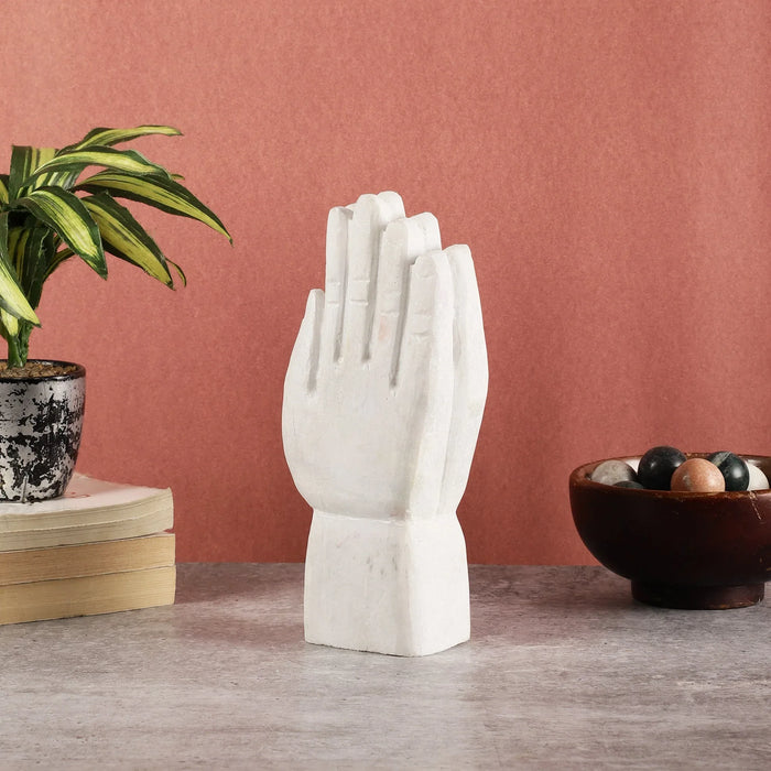 White Marble Accent Sculpture - NikkisPride