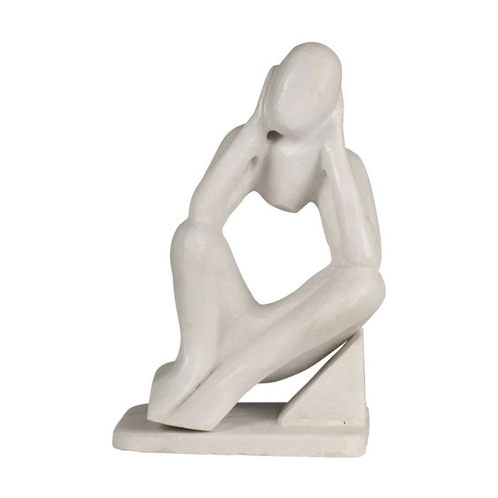 Geometric White Marble Sculpture - NikkisPride