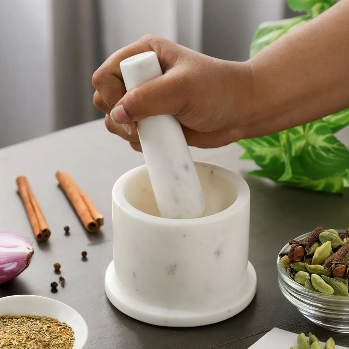 Marble Mortar Pestle - NikkisPride