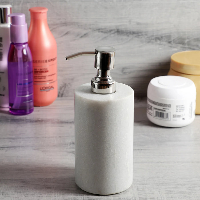 White Marble Soap Dispenser - NikkisPride