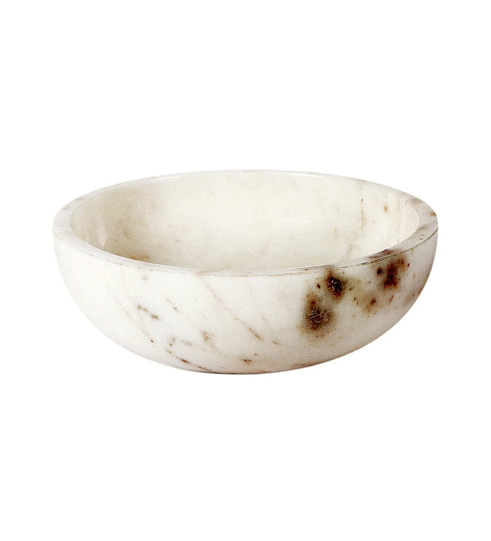 Marble White Bowl – Multi-Purpose Serveware for Pasta, Fruits & More - NikkisPride