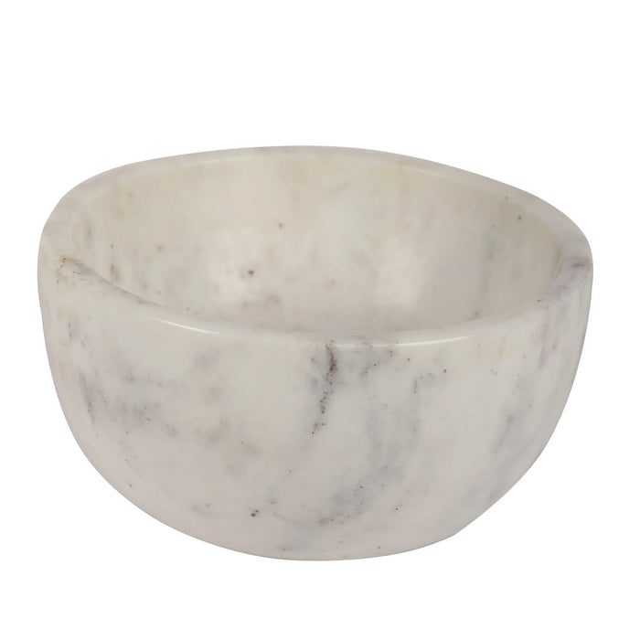White Marble Bowl – Multi-Purpose Serveware for Pasta, Fruits & More - NikkisPride
