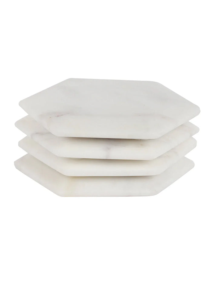 Marble Hexageon White 15 mm Tapper Coatser - NikkisPride